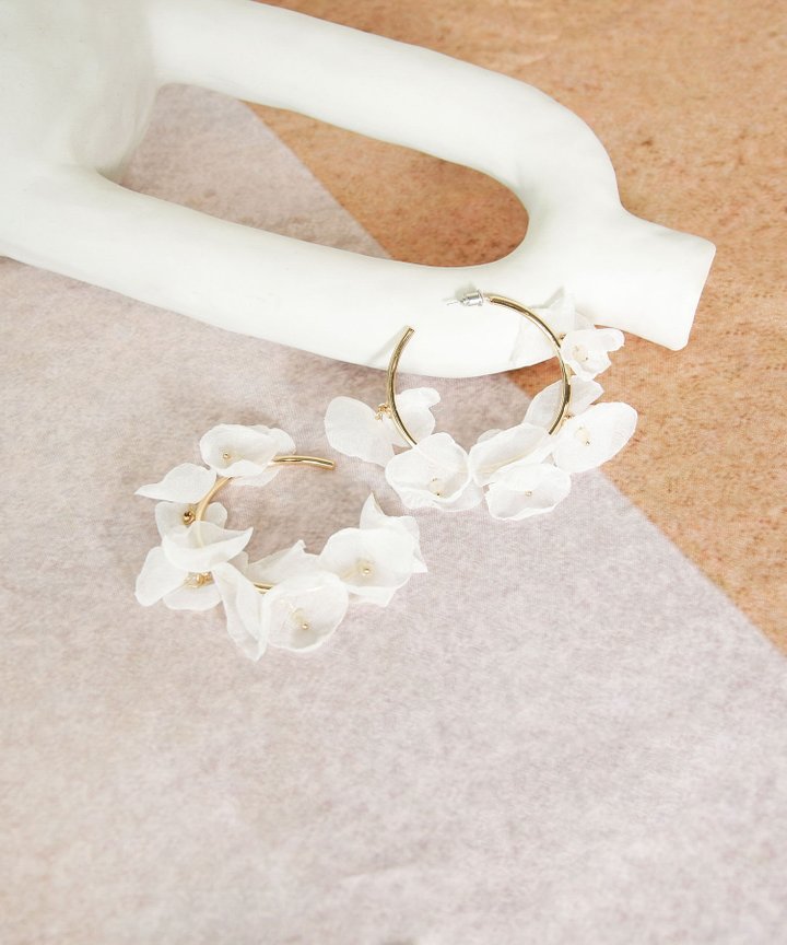 Etereo Floral Hoop Earrings