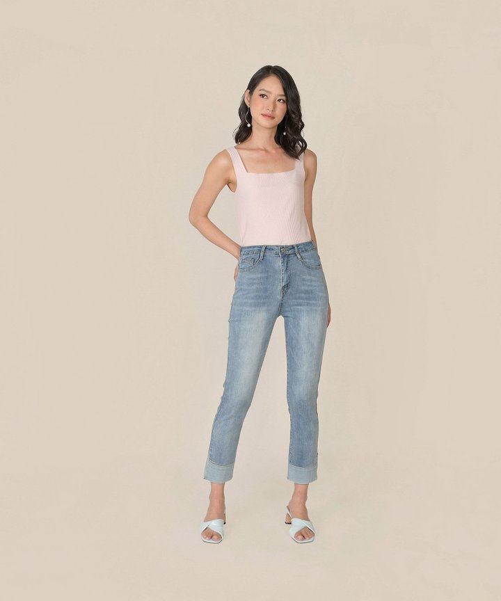 Gianna Knit Tank - Pale Blush