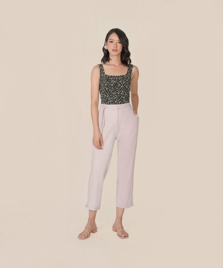 Belle Ame Cropped Pants Co-ord - Pale Lilac