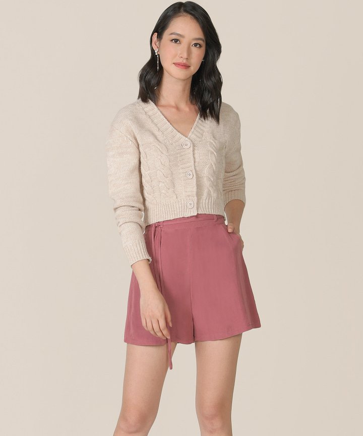 Sorbet Linen Shorts - Raspberry