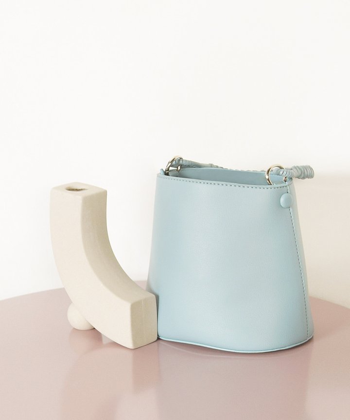 Viola Mini Bucket Bag - Stone Blue