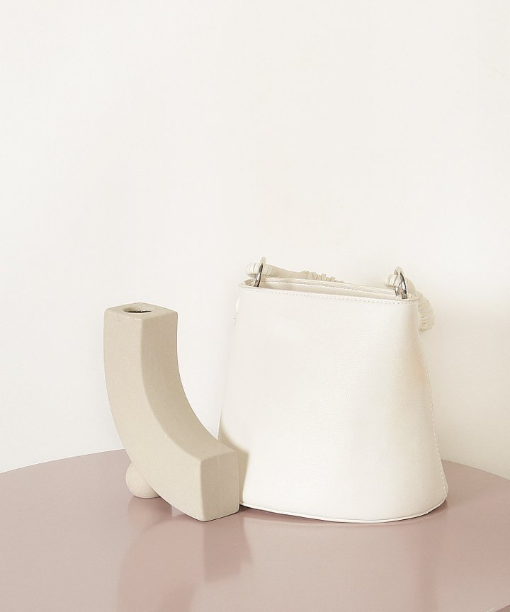 Viola Mini Bucket Bag - White