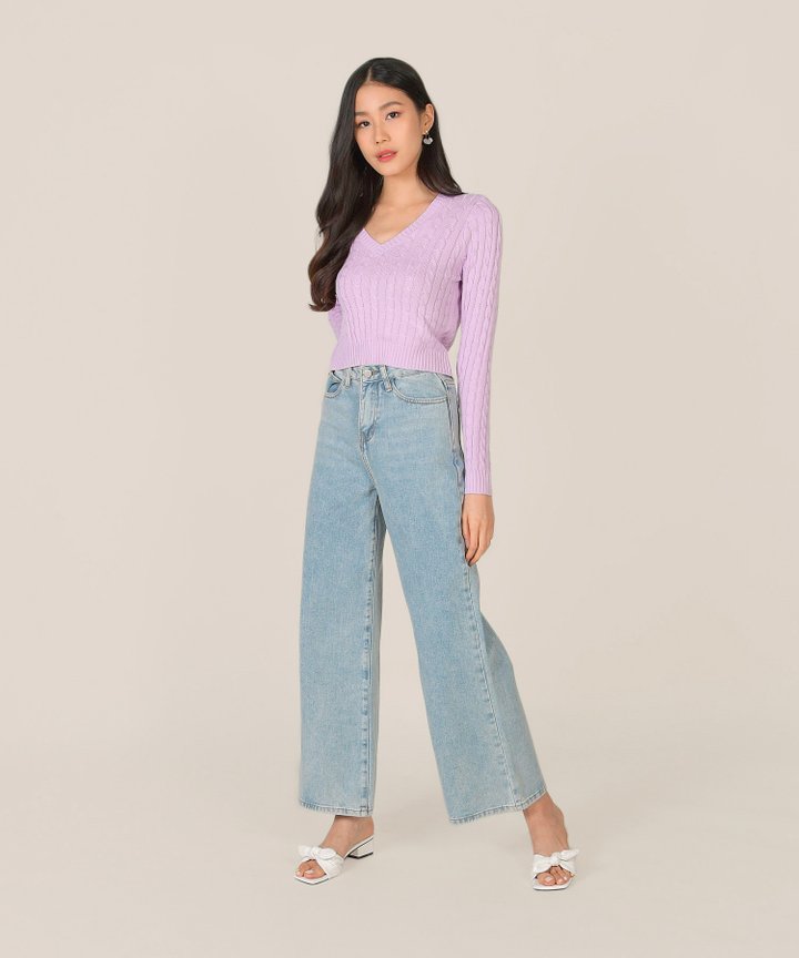 Peri Wide Leg Jeans - Light Blue