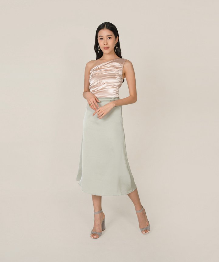 Eloise Satin Midi Skirt
