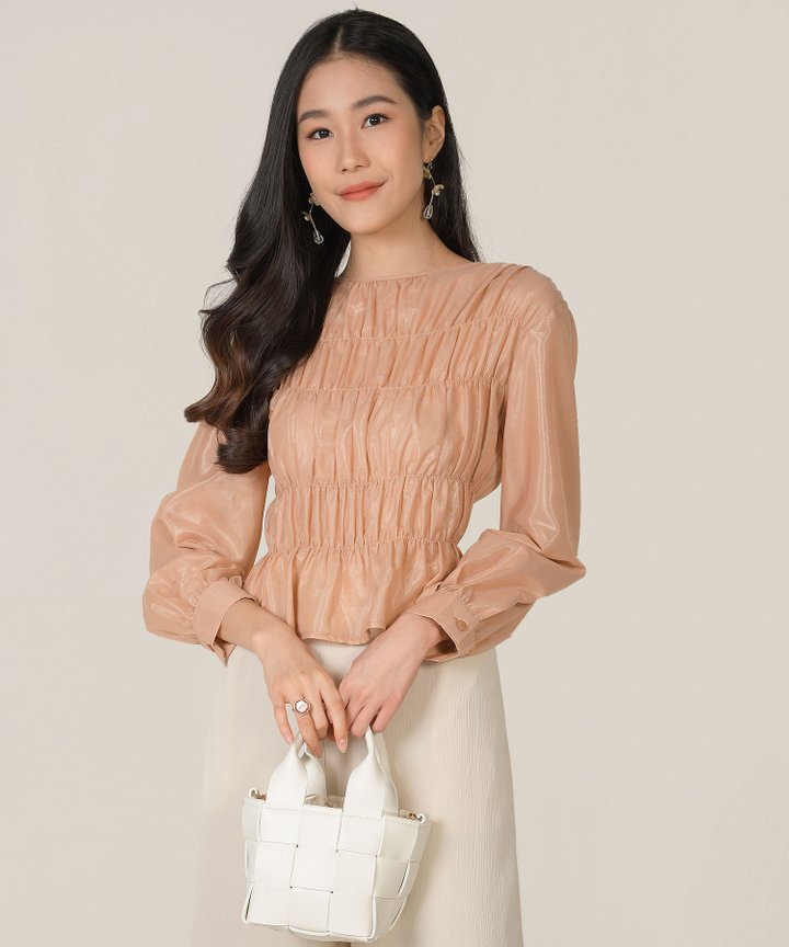 Halcyon Gathered Blouse - Rosé