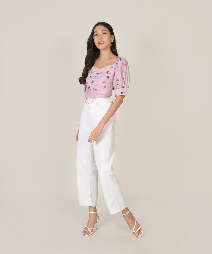 Sierra Pouf-Sleeved Blouse - Sunset