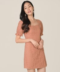 vianna-eyelet-pouf-sleeved-dress-peach-3