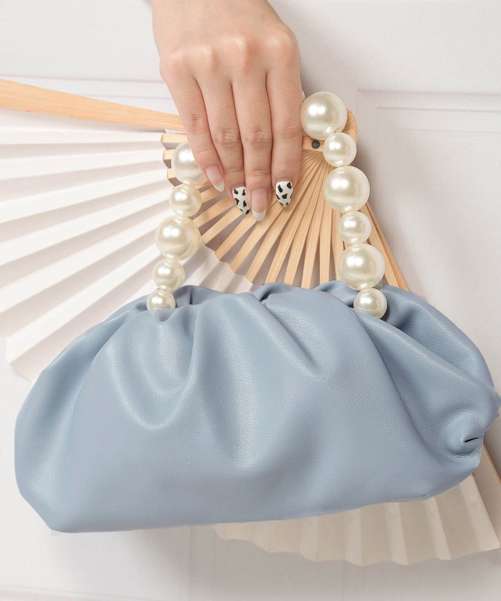 Sommar Pearl Handle Purse - Sky