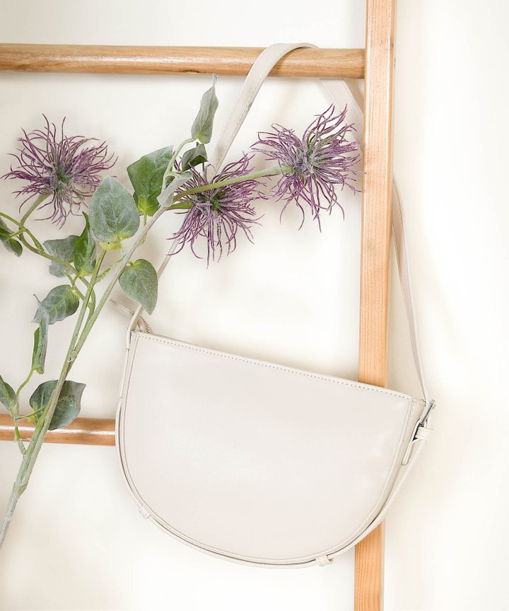 Karissa Semi-Circle Purse - Milk
