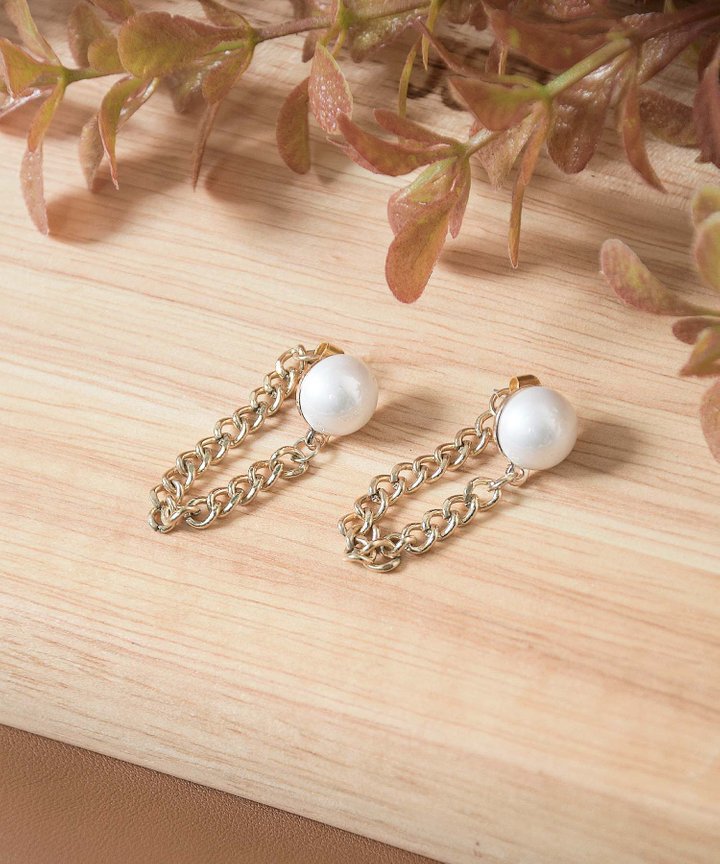 Prahran Pearl Chain Earrings
