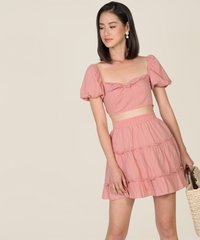 HVV Atelier Poetry Embroidered Co-ord in Rose Pink Fashion Online Store