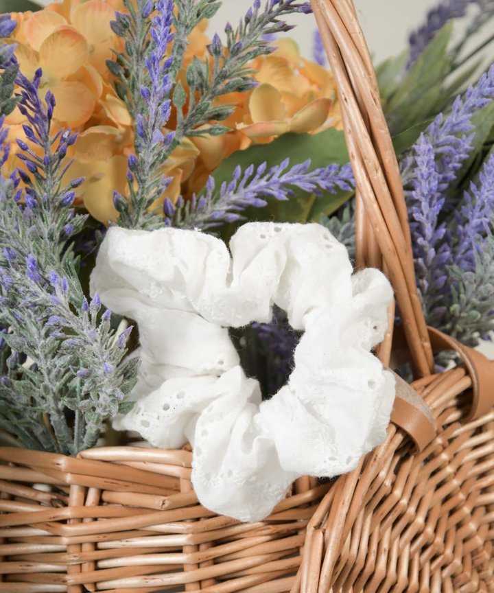 Amalfi Eyelet Scrunchie