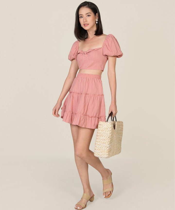 HVV Atelier Poetry Embroidered Co-ord - Rose Pink
