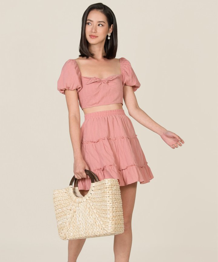 HVV Atelier Poetry Embroidered Co-ord - Rose Pink