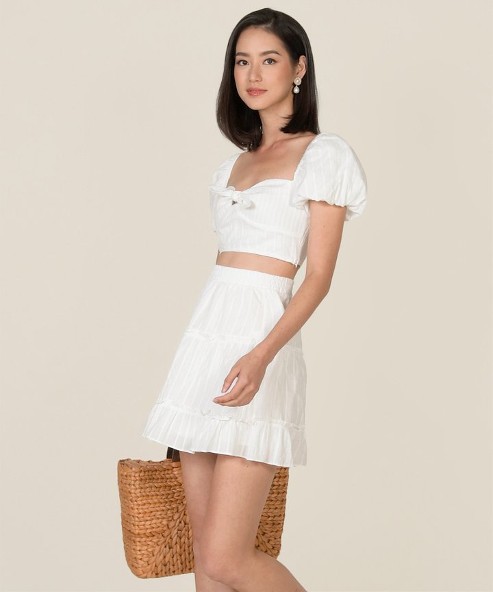 HVV Atelier Poetry Embroidered Co-ord - White