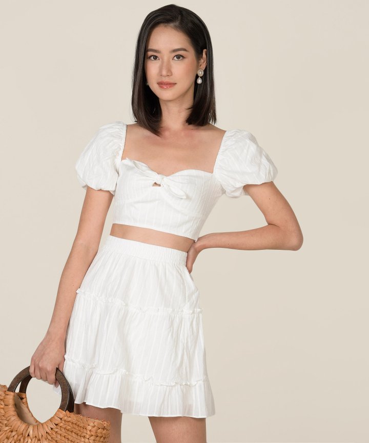 HVV Atelier Poetry Embroidered Co-ord - White