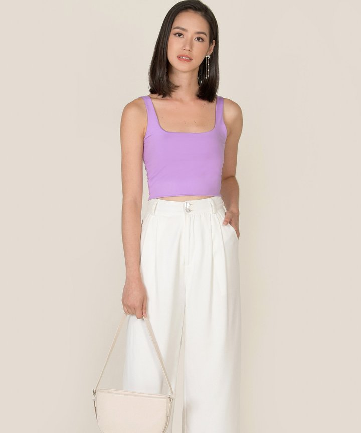 Sugar Cropped Tank - Lilac