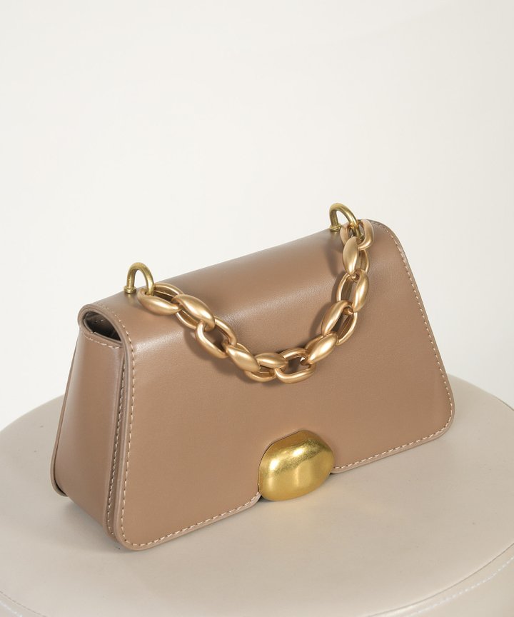 Bistro Chain Handle Bag - Taupe