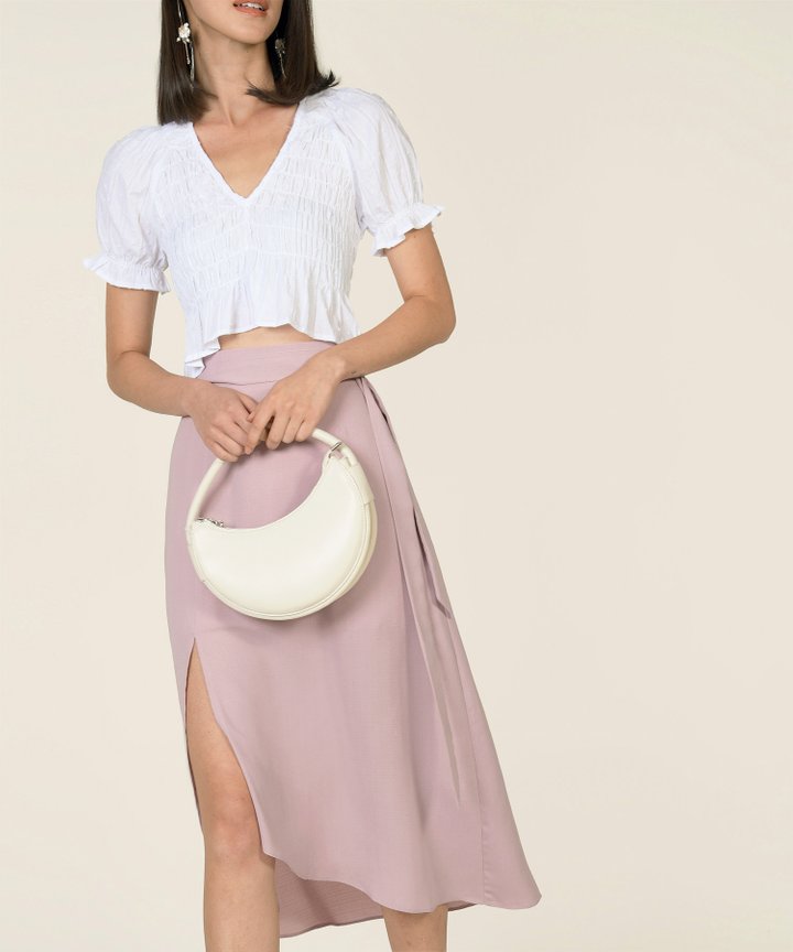 Bonbon Smocked Cropped Top