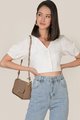 Amadine Textured Cropped Top White