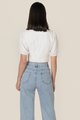 Amadine Textured Cropped Top White back view