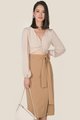 Callalily Knot Blouse Sand womens top