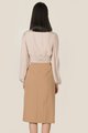 Callalily Knot Blouse Sand back view