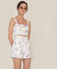 Winona Floral Linen Co-ord in Lavender Women's Clothing Online