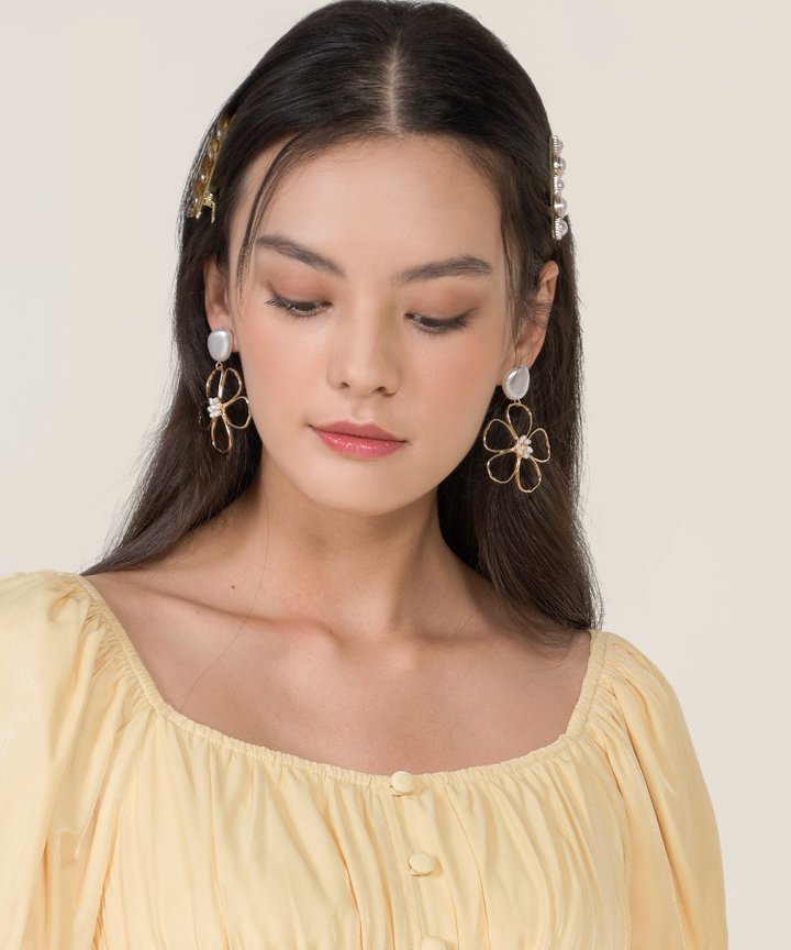 Brooke Floral Statement Earrings