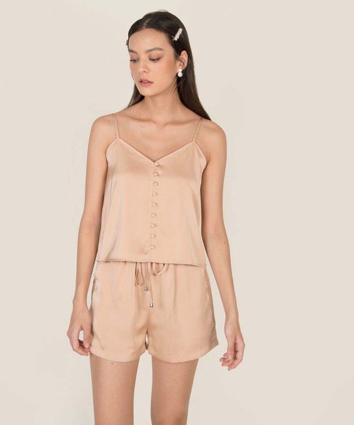 Juno Satin Camisole - Rose Gold