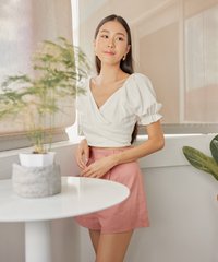 Viola linen buckle shorts online shop Singapore