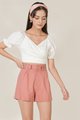 Anouk Wrap Cropped Top in White Women's Tops Online