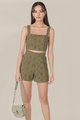 Winona Eyelet Coord in Dust Olive Women's Clothing Online