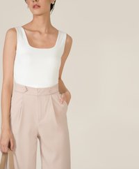 Ambrosia Button Wide Leg Pants in Pale Nude Fashion Online Store