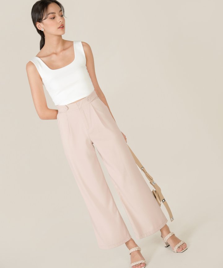 Briar Square Neck Tank - White