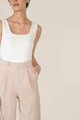 Ambrosia Button Wide Leg Pants in Pale Nude Fashion Online Store