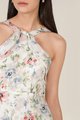 Behati Abstract Floral Halter Dress in White Online Women's Fashion
