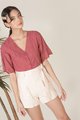 Lilley Linen Belted Shorts in Ecru Fashion Online Store