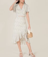 Rochelle Floral Co-ord in Cream Singapore Blogshop Online