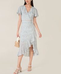 Rochelle Floral Co-ord in Pale Blue Women's Fashion Singapore