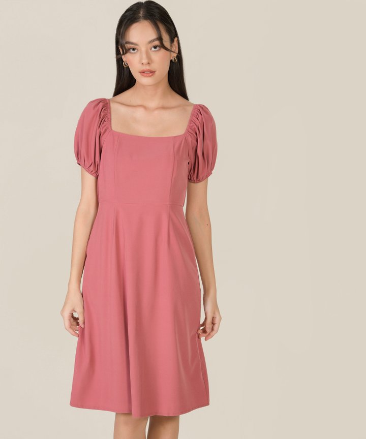 Margaux Midi Dress - Rose