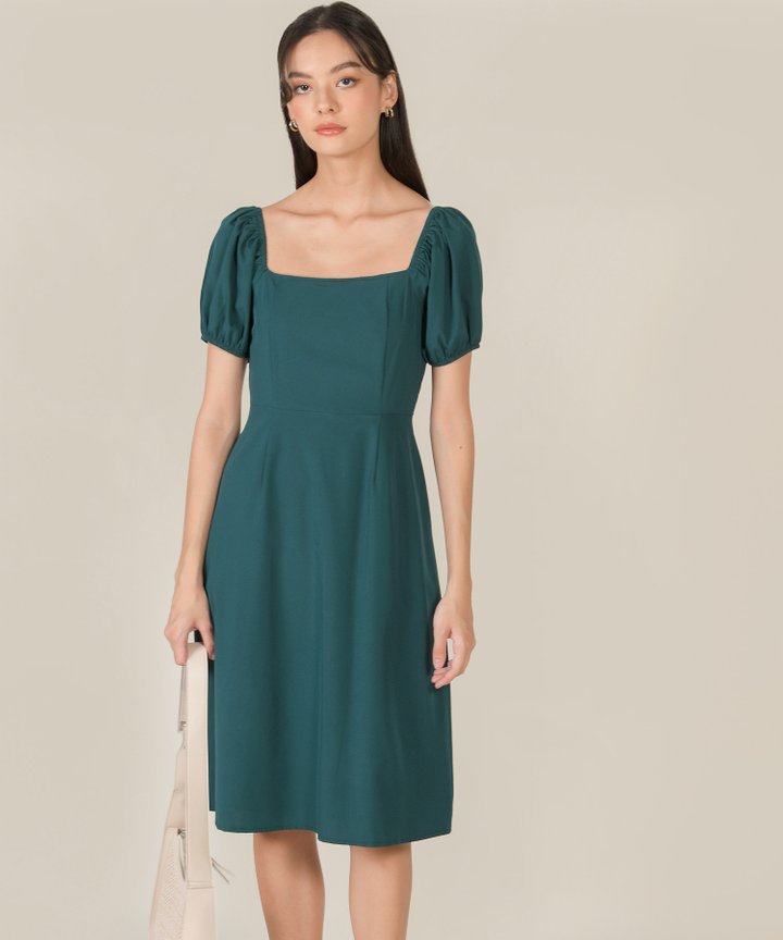 Margaux Midi Dress - Teal Green