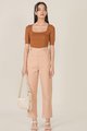 Carson High Waist Tapered Jeans in Pale Apricot Women's Bottoms Online