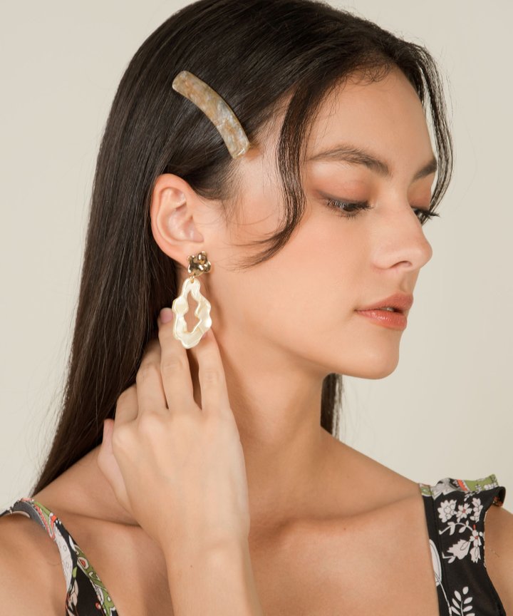 Gin Acrylic Pour Statement Earrings