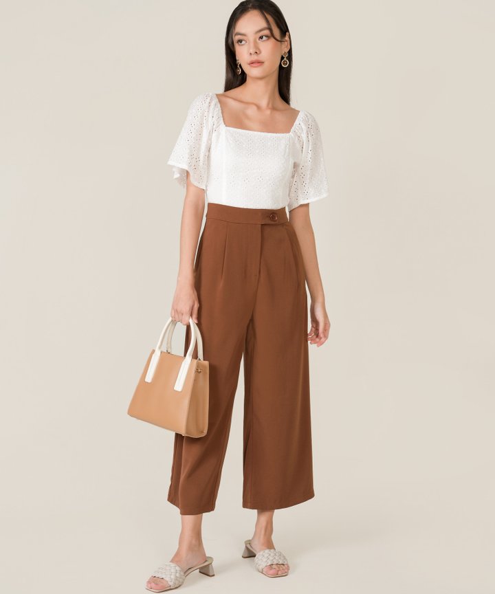 Mircea Wide Leg Pants - Cinnamon