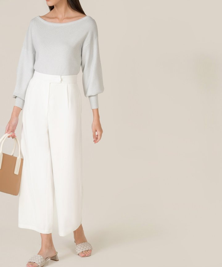 Mircea Wide Leg Pants - White