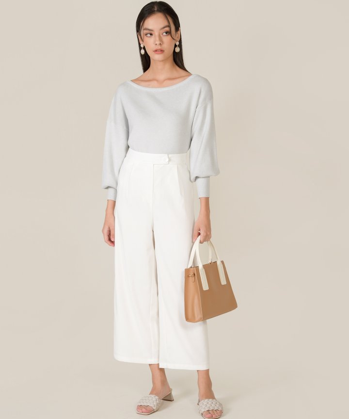 Mircea Wide Leg Pants - White