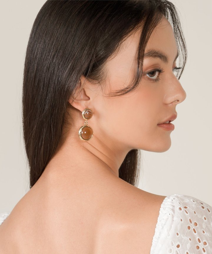Vasily Drop Earrings - Brown