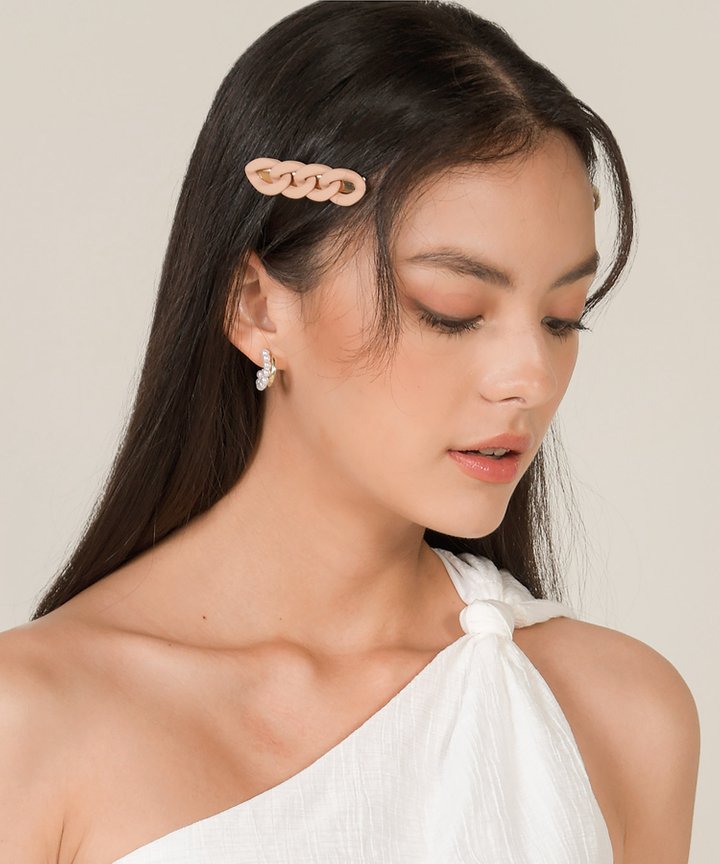 Vita Chain Hairclip - Blush