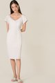 Bettany Tailored Midi Dress in Pale Greige Smart Casual Women's Wear
